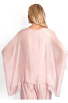 Allegra Batwing Silk Top Baby Pink