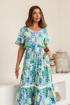 Sebby Tier Maxi Dress Blue