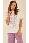 Meadow Graphic Tee White & Lilac