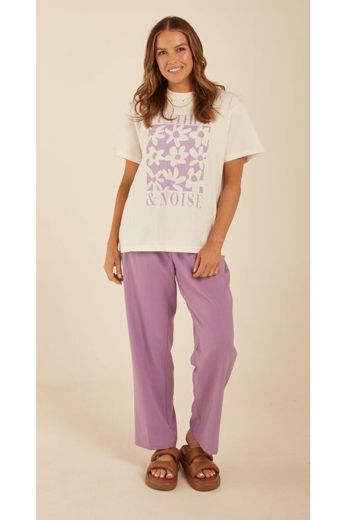 Meadow Graphic Tee White & Lilac