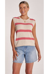 Addison Tank Pink Stripe