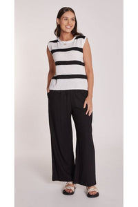 Addison Tank Black Stripe