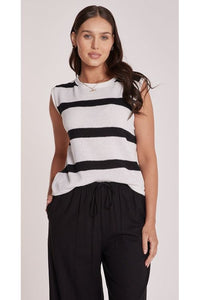 Addison Tank Black Stripe