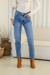 Laura Mom Jean Mid Blue