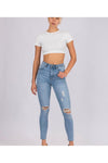 Shelby Skinny Ripped Jean Blue