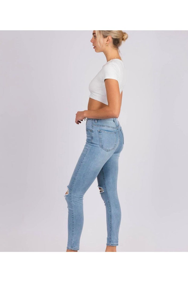 Shelby Skinny Ripped Jean Blue