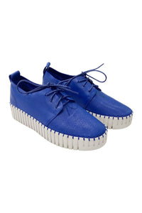 Batu Leather Sneaker Cobalt/White