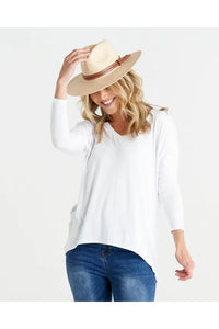 Geneva V-Neck Top White