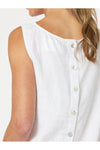 Bianca Button Back Tank White