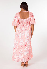 Ana Midi Dress Desert Flower Print