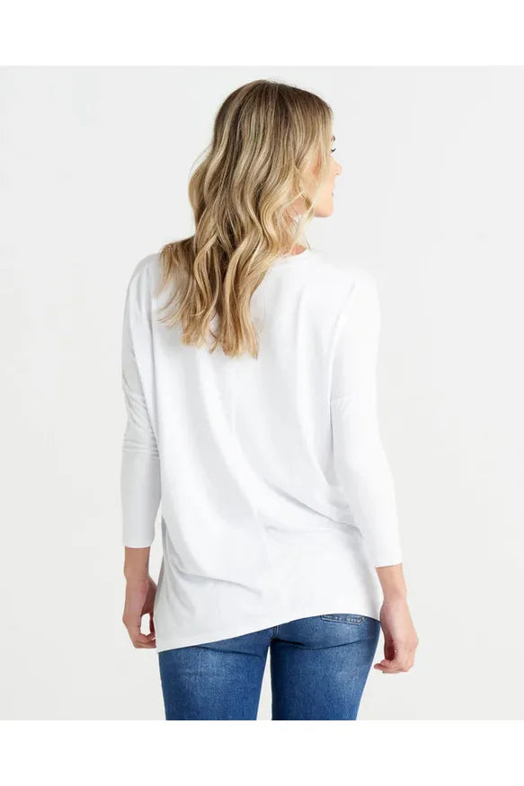 Geneva V-Neck Top White