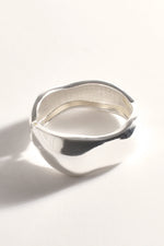 Organic Shape Bangle Silver