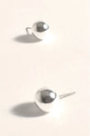 10mm Metal Ball Stud Earring Silver