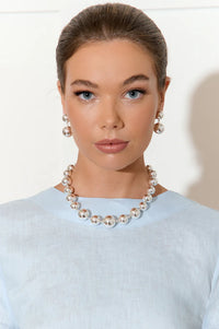 Dome Top Ball Drop Earring Silver