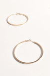 Straight Edge Hoops Gold