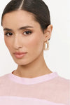 Open Square Drop Earring Gold