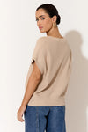 Samara Cotton Knit Top Camel