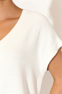 Samara Cotton Knit Top White