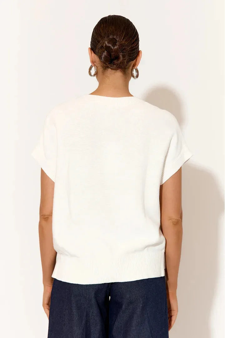 Samara Cotton Knit Top White