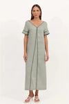 Juniper Contrast Maxi Dress Sage