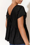 Dani Pleated Top Black