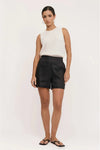 Trinity Linen Short Black