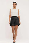 Trinity Linen Short Black