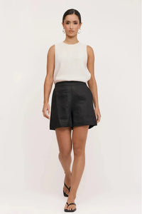 Trinity Linen Short Black