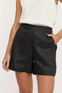 Trinity Linen Short Black