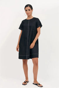 Lexi Contrast Dress Black