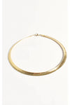 Thick Flat Snake Chain Necklace Gold