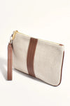 Jessie Contrast Stripe Pouch Tan