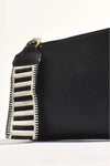 Frankie Stripped Webbing Pouch Black