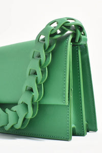 Jessica Structured Chain Mini Handbag Green