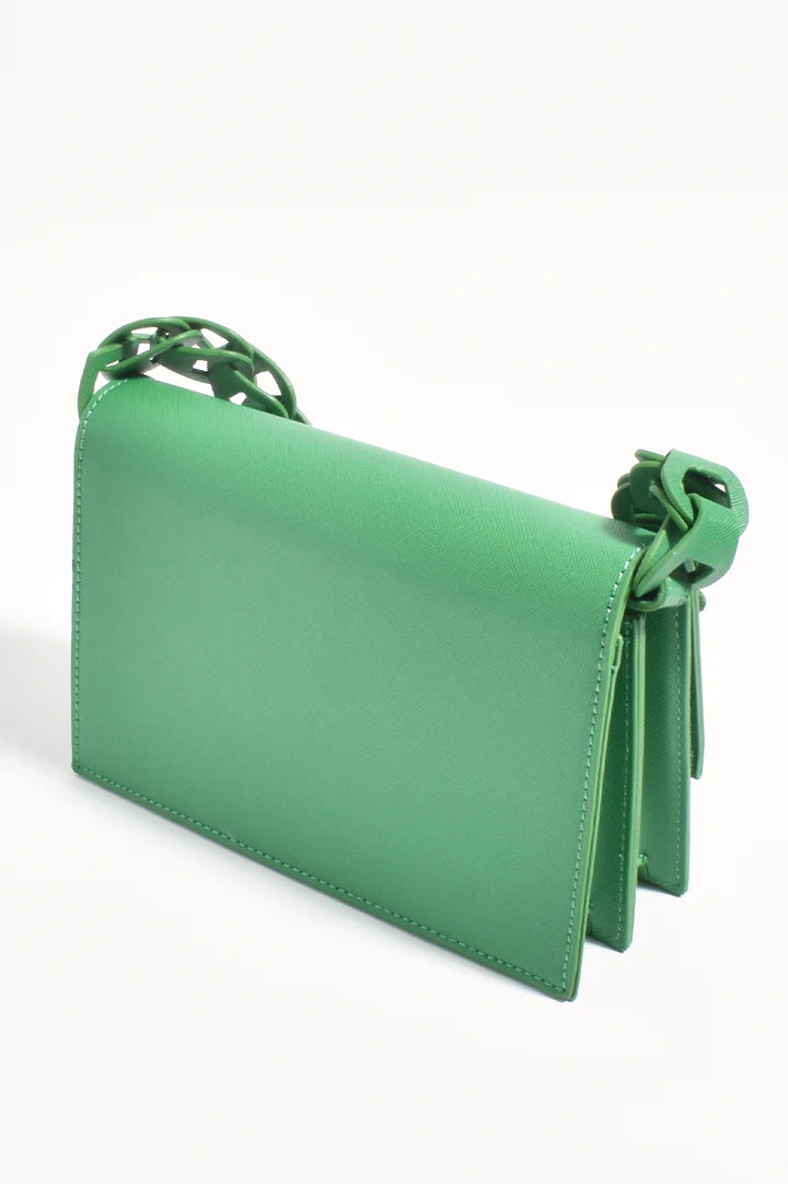 Jessica Structured Chain Mini Handbag Green