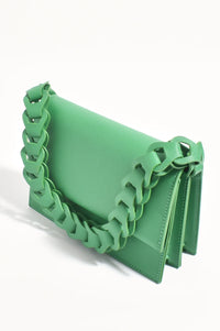 Jessica Structured Chain Mini Handbag Green