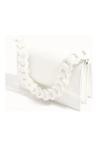 Jessica Structured Chain Mini Handbag White