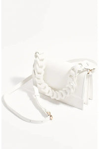 Jessica Structured Chain Mini Handbag White