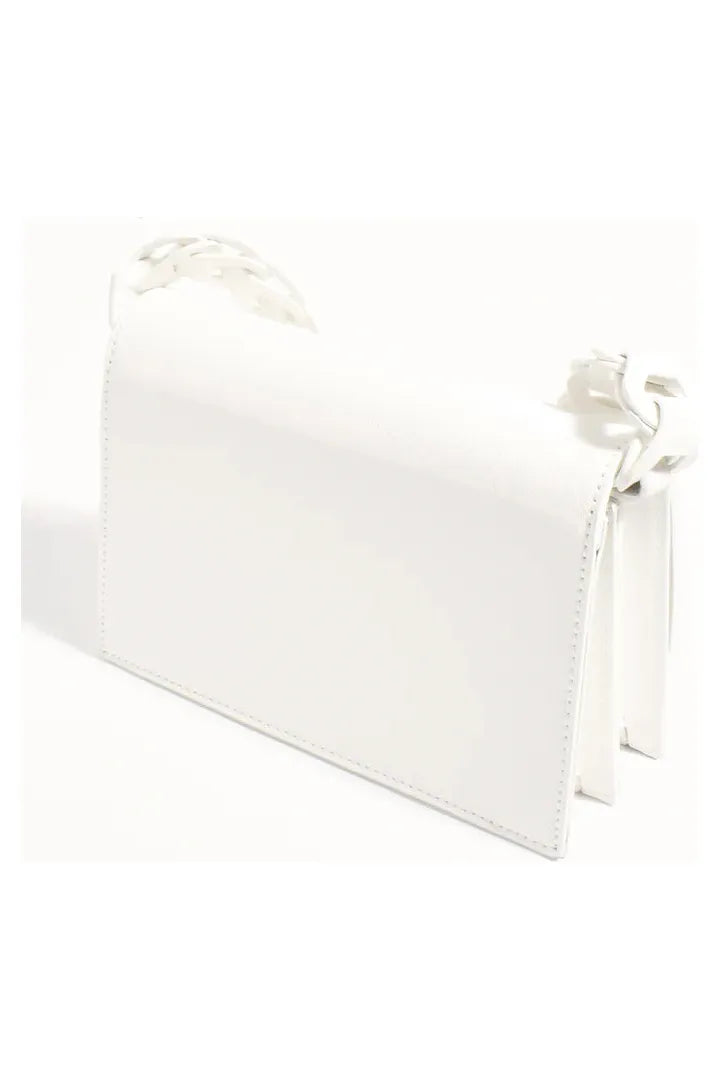 Jessica Structured Chain Mini Handbag White