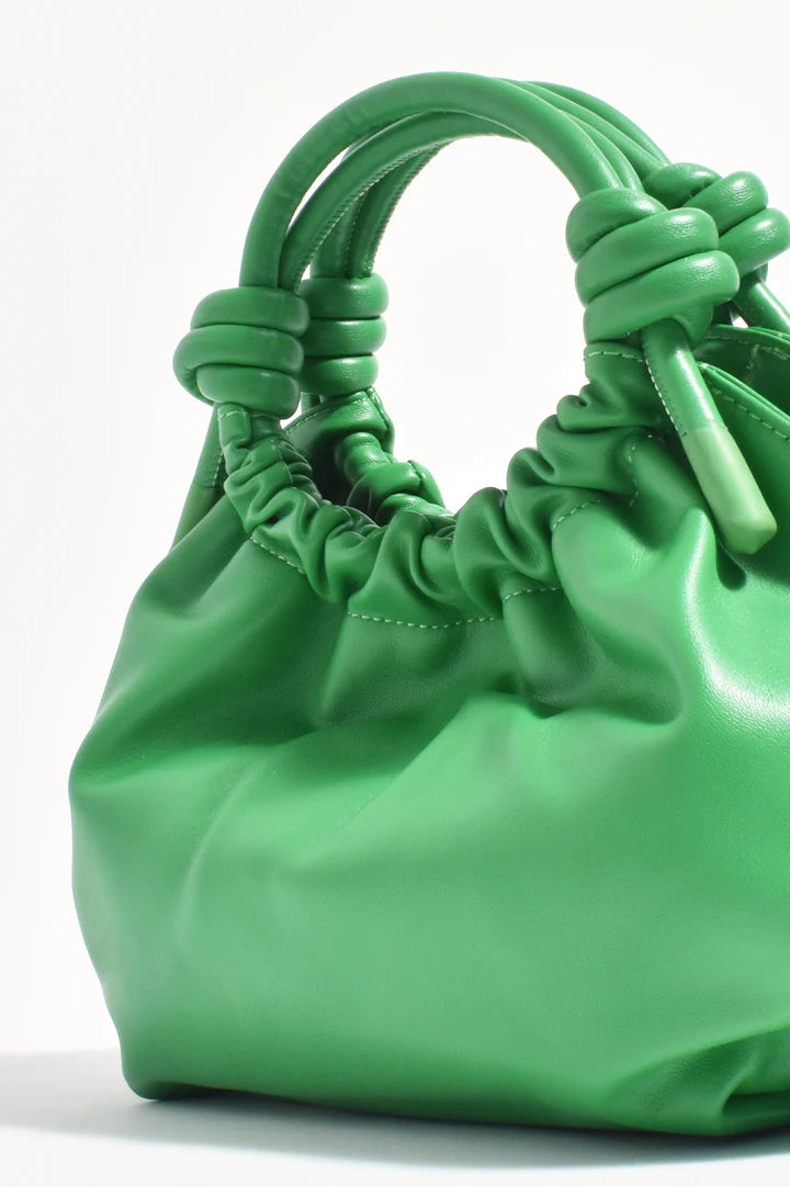 Knotted Handle Slouchy Bag Green