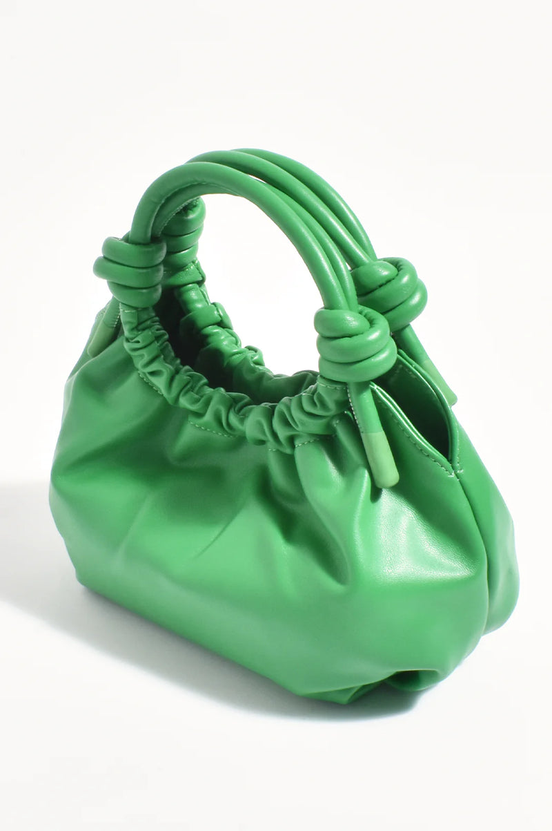 Knotted Handle Slouchy Bag Green