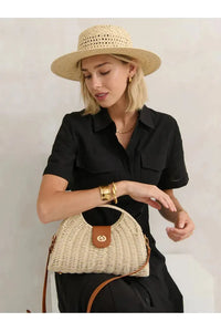 Joyce Straw Hat Beige