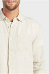 Hampton L/S Linen Shirt Oatmeal