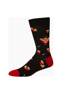 Mens Beer Pong Bamboo Sock Black