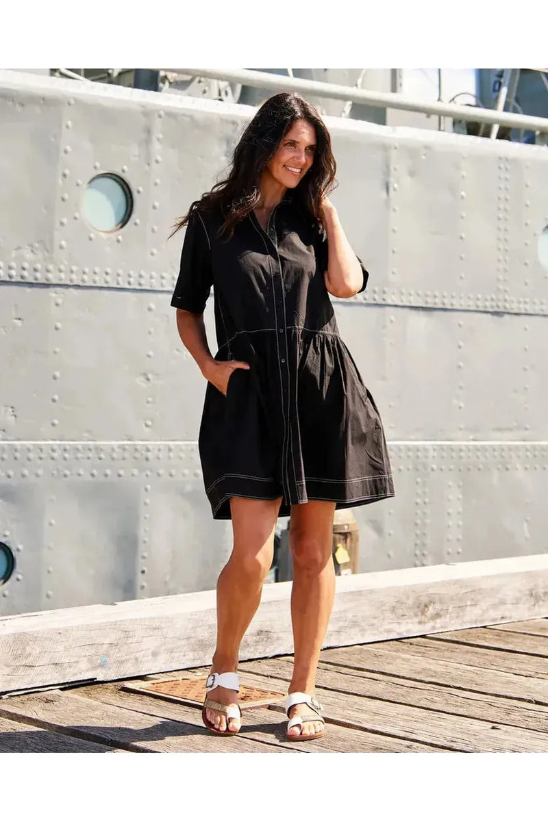 Denver Cotton Dress Black