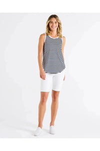 Keira Tank Navy Stripe/Pink