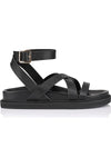 Brianna Footbed Sandals Black