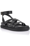 Brianna Footbed Sandals Black