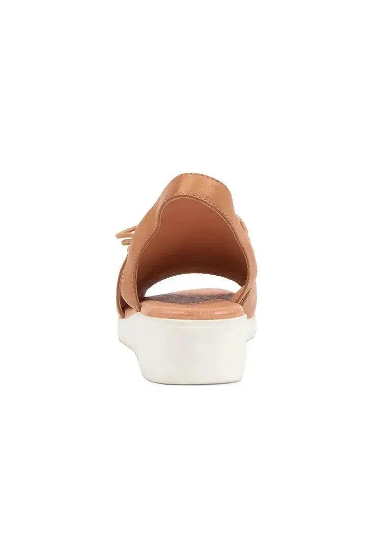 Marliss Sandal Dark Tan/White