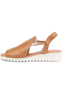 Marliss Sandal Dark Tan/White